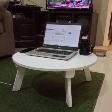 Dekdek store - meja lipat bulat lesehan,meja makan lesehan