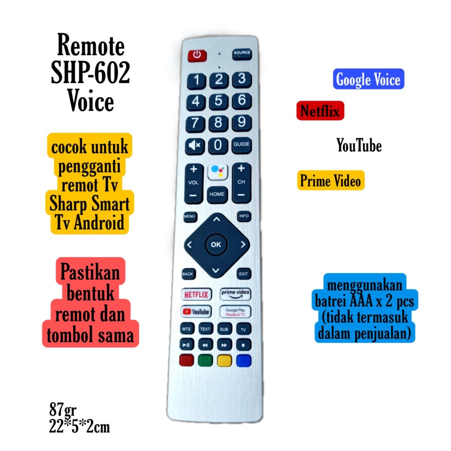 Remot Remote Tv Sharp Android Smart Tv