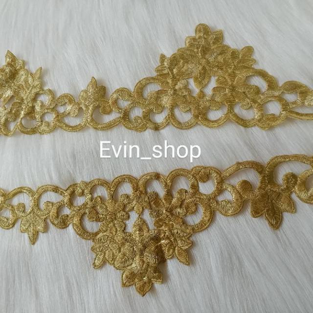 Renda Bordir Motif Gunung Panjang 5 yard