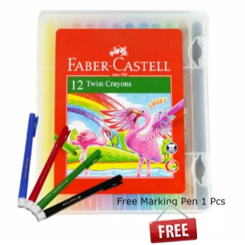 

Crayon Putar Faber-Castell 12 warna / Twist Crayon 12 Warna Faber-Castell