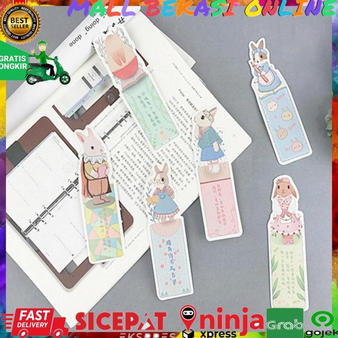 

(1pcs) Pembatas Buku Motif Kartun Kelinci Paper Bookmark Cute Rabbit