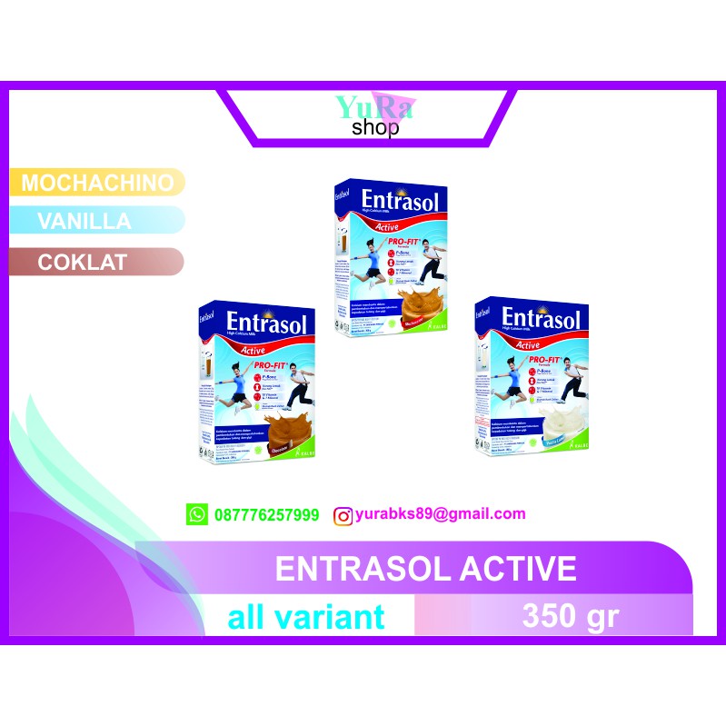 

ENTRASOL ACTIVE COKLAT,VANILLA & MOCHACCINO 350gr