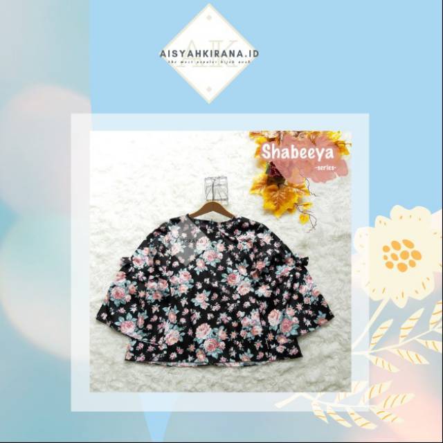 Shabeeya Blouse Anak katun jepang Shabeeya Baju Atasan Perempuan Motif Bunga