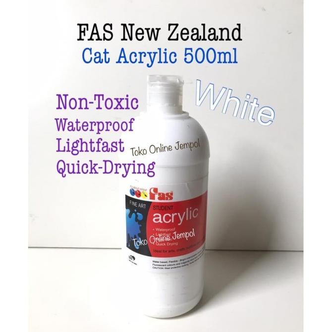 

PUTIH Acrylic 500ml FAS New Zealand Cat Akrilik White ATK0954FS