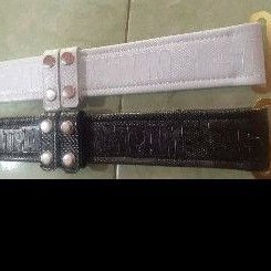 Kopel Single Satpam Embos warna hitam | Kopel Satpam hitam kulit embos grafir | Kopel kulit satpam
