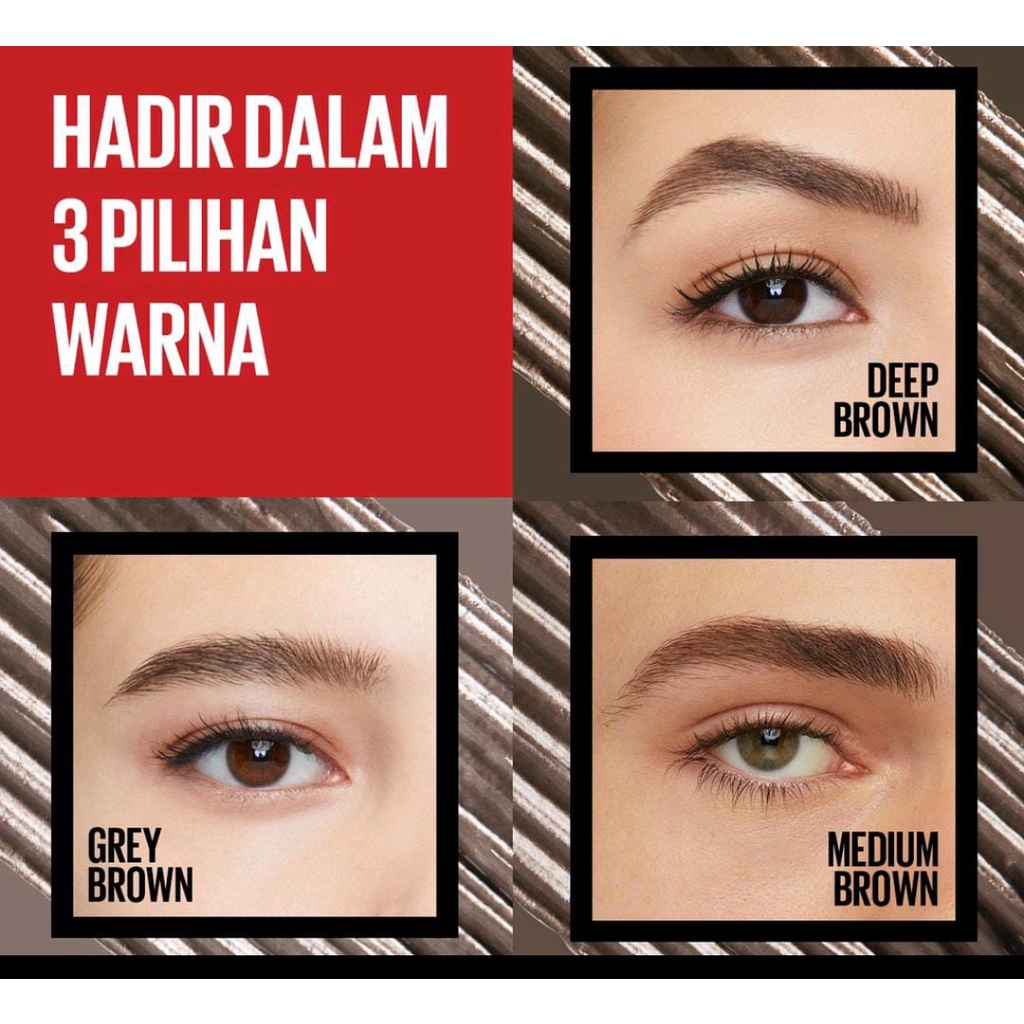 Maybelline Tattoo Brow 3 Day Styling Gel Brown Cokelat - Makeup Eye Brow Tint Waterproof Transferproof