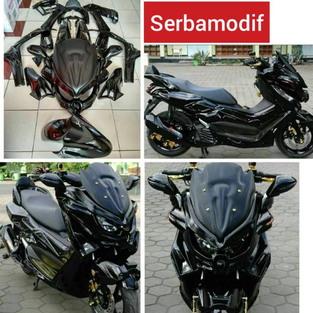 FULLBODY PREDATOR YAMAHA NMAX HITAM KILAT POLOS