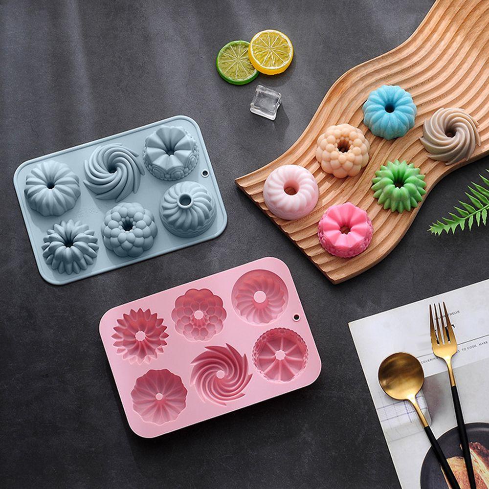 Solighter 3D Muffin Cup Handmade Alat Dekorasi Kue Cetakan Kue Coklat Jelly Dome Mousse Moulds