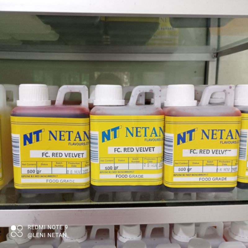 

NETAN FC REDVELVET 500 GRAM / PEWARNA MERAH UNTUK MARTABAK PEWARNA REDVELVET 500GRAM
