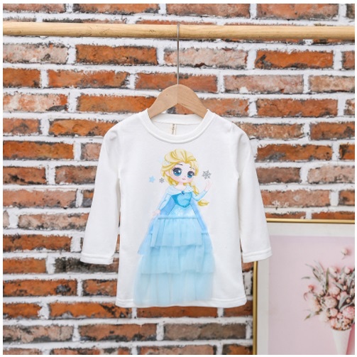 BAJU princess gaun 3D anak, Baju frozen snowwhite mermaid lucu anak LENGAN PANJANG