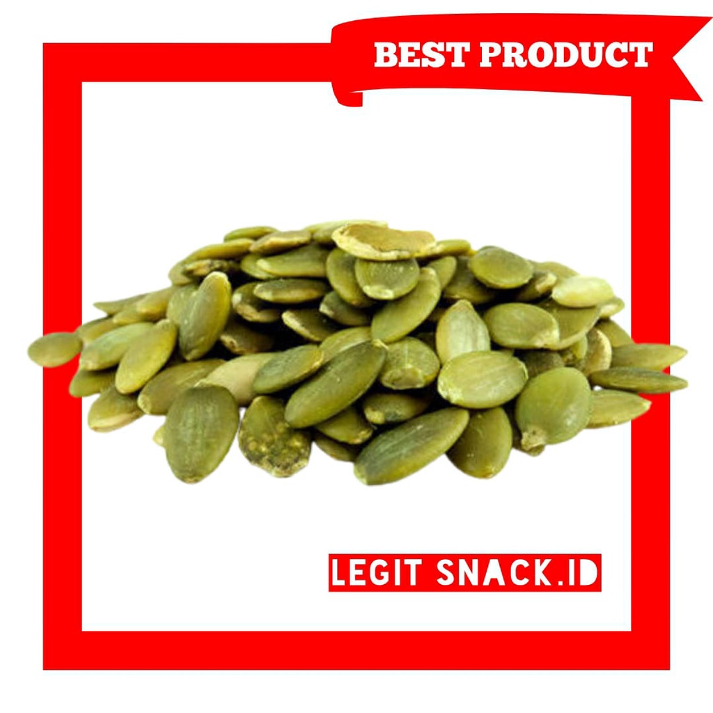 

Pumpkin Seed 500 Gram / Kuaci Biji Labu Mentah / Kwaci Hijau Kupas / Raw Pumkin Seeds