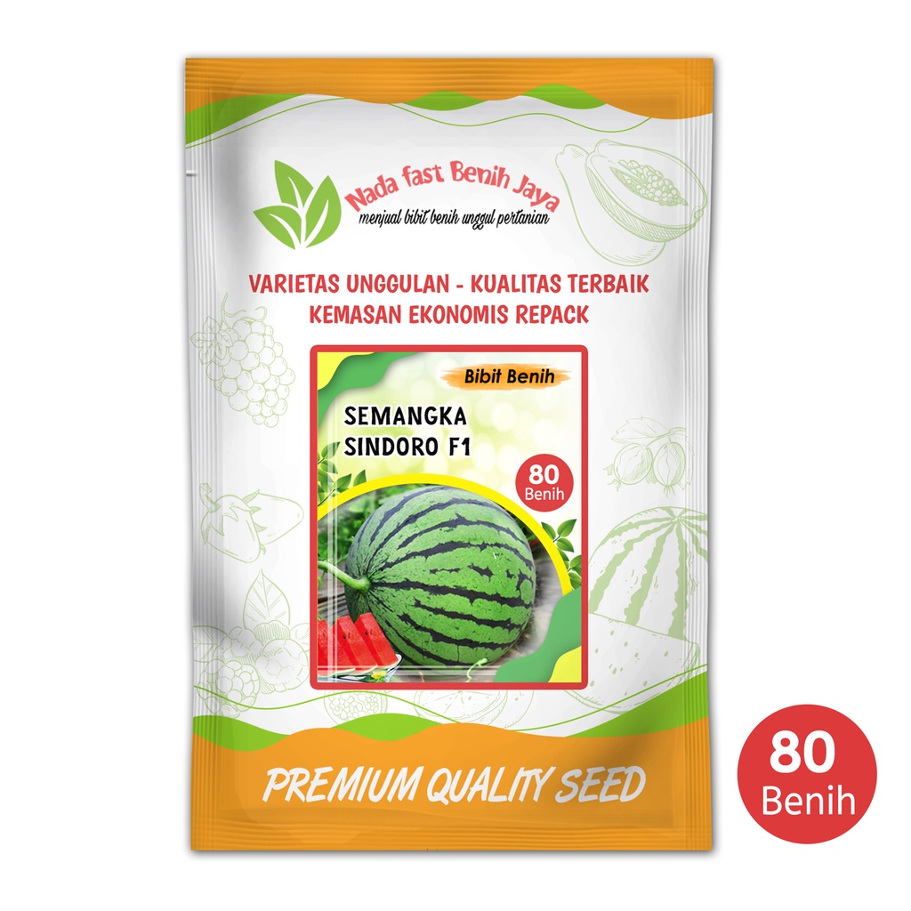 80 Biji Benih semangka super / bibit semangka sindoro F1