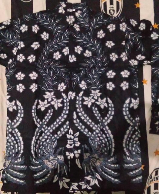 Cahaya Batik Hrb026 Kenongo Kemeja Tosca Panjang Pekalongan Padi M L Xl Sogan Tulis Kemeja Batik