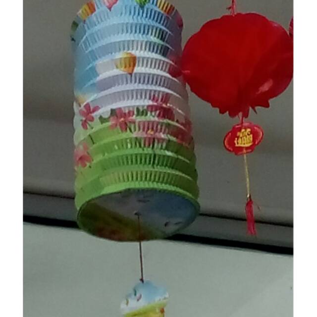 Lampion tabung kertas motif lucu dan unik