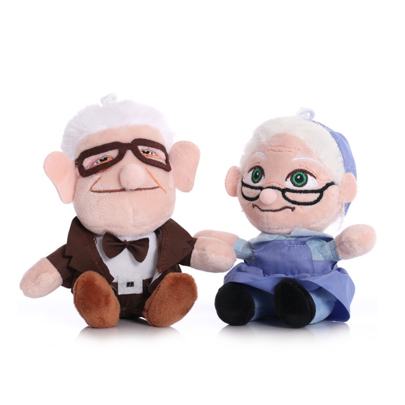 Ready Stock !!! 15cm UP Carl Fredricksen &amp; Wife Ally Plush Toys Doll Stuffed Soft Toys