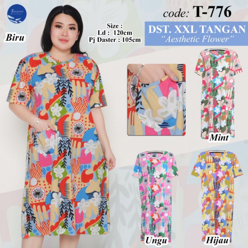 Daster xxl forever motif flowers