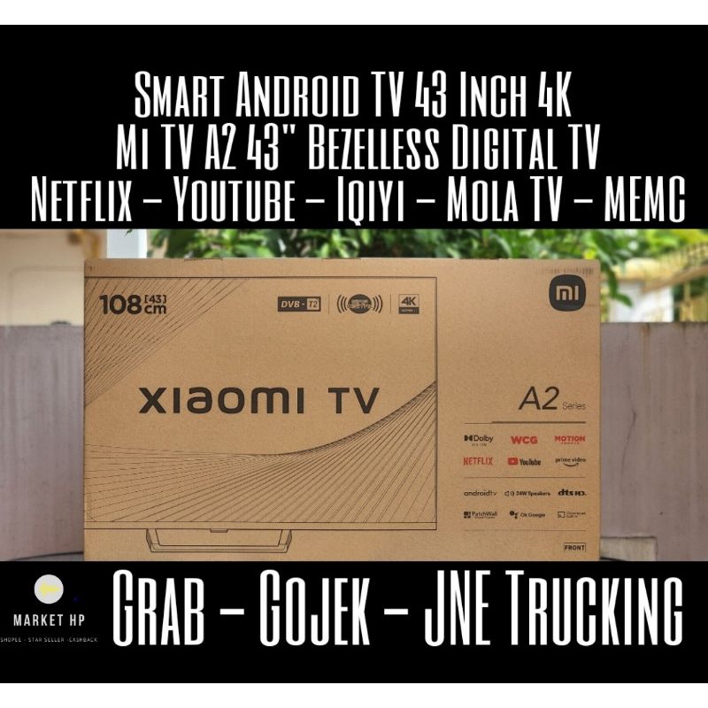 TV Xiaomi GOOGLE TV A Pro 43 Inch 4K UHD Digital DVBT2 Garansi Resmi (MEDAN/LUAR KOTA)