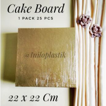 Tatakan Kue / Cake Board / Alas Kue Tart Kotak 22Cm