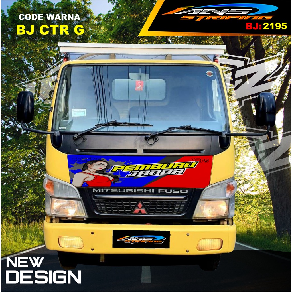 STIKER DECAL KAP DEPAN TRUK FUSO / STIKER KABIN TRUK RAGASA,UMPLUNG / STIKER KAP CUP DEPAN TRUK DINA,FUSO