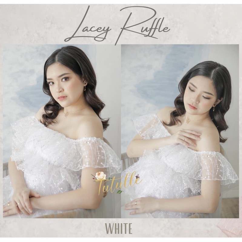 𝙏𝙪𝙩𝙪𝙡𝙡𝙚 Lace Ruffle Makeup / ruffle makeup/ ruffle mua/ ruffle organza