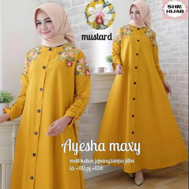 BEST SELLER Ayesha Maxy/Pakaian Wanita/Dress Muslimah/Dress terlaris/Gamis Wanita/Pakian Muslim