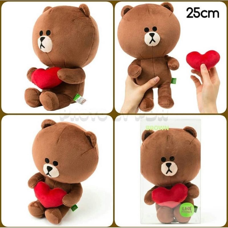 Boneka Brown Heart Line Friends 25 cm