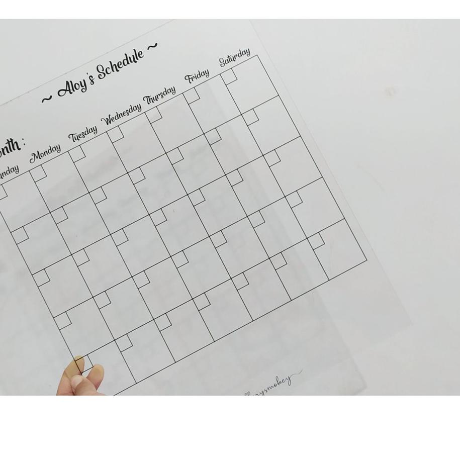 

(Bisa custom nama) Monthly Weekly Planner Acrylic - Jadwal Akrilik ||HH9QT Promo.hari.ini