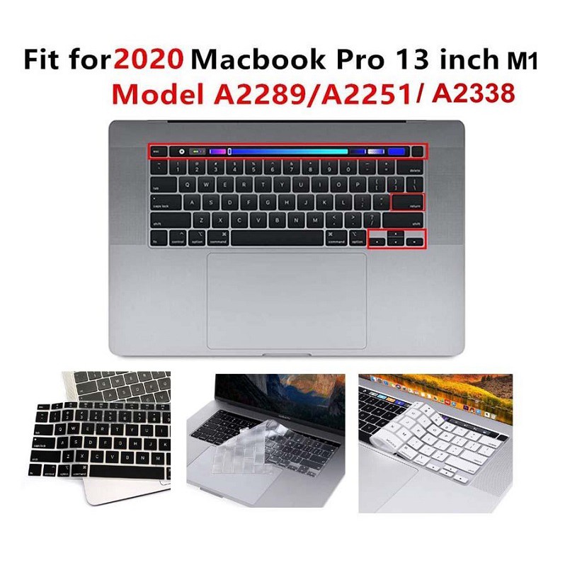 Silicone Keyboard Cover Protector Macbook Pro 13 inch M1 2020 Series A2289 A2251 A2338 dan New MacBook Pro 16 inch A2141 2020