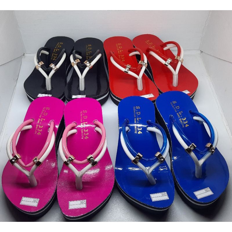 sandal wedges anak jepit D2 selang 26/35