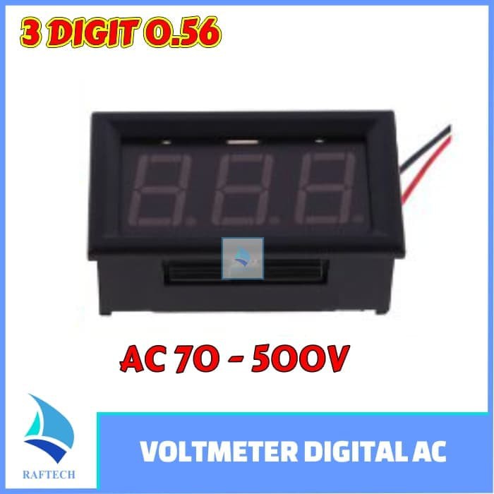 Voltmeter Digital AC 75-380V Pengukur Tegangan PLN Volt Meter + Frame