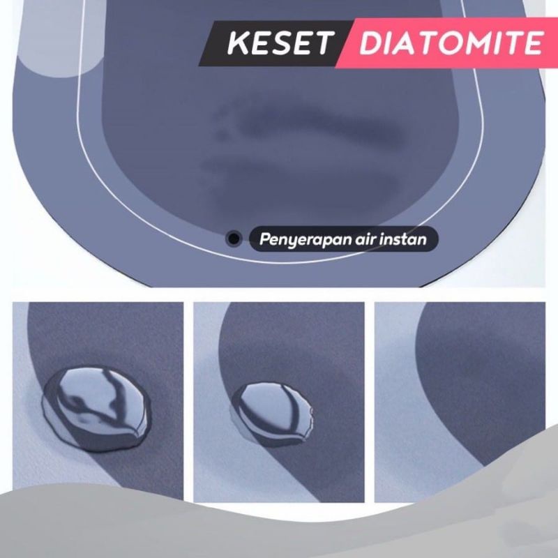 {DS} Keset Kaki Diatomite Keset Kaki Anti Bau Nyerap Air Anti Bakteri Keset Batu Kamar Mandi