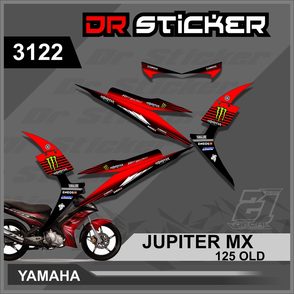 Stiker Striping Variasi List Ori Jupiter Mx King Old- Striping Semi Full Mx King Movistar
