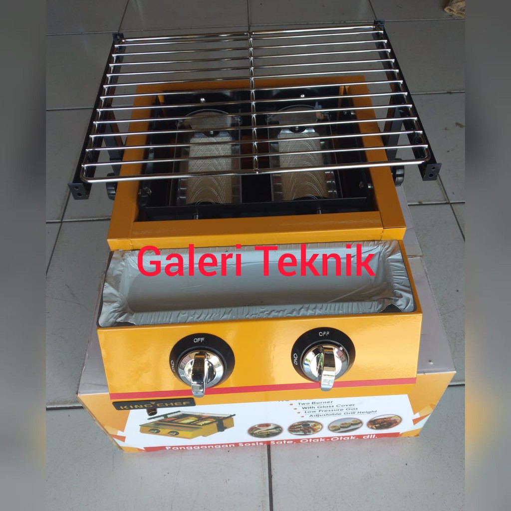 KOMPOR PANGGANGAN SOSIS 2 TUNGKU KING CHEF / PEMANGGANG 2 TUNGKU SOSIS 2 TUNGKU