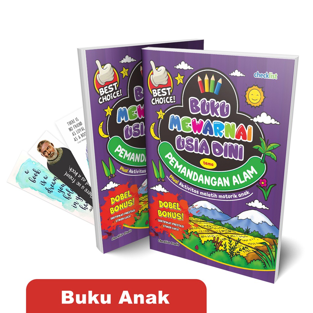 Pemandangan Alam Buku Mewarnai Usia Dini Shopee Indonesia