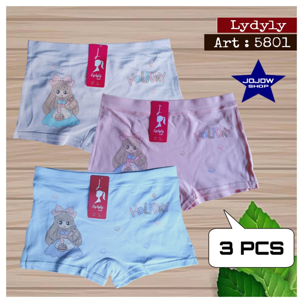 Boxer Anak Perempuan Lydyly 5801 [ Isi 3 Pcs ]