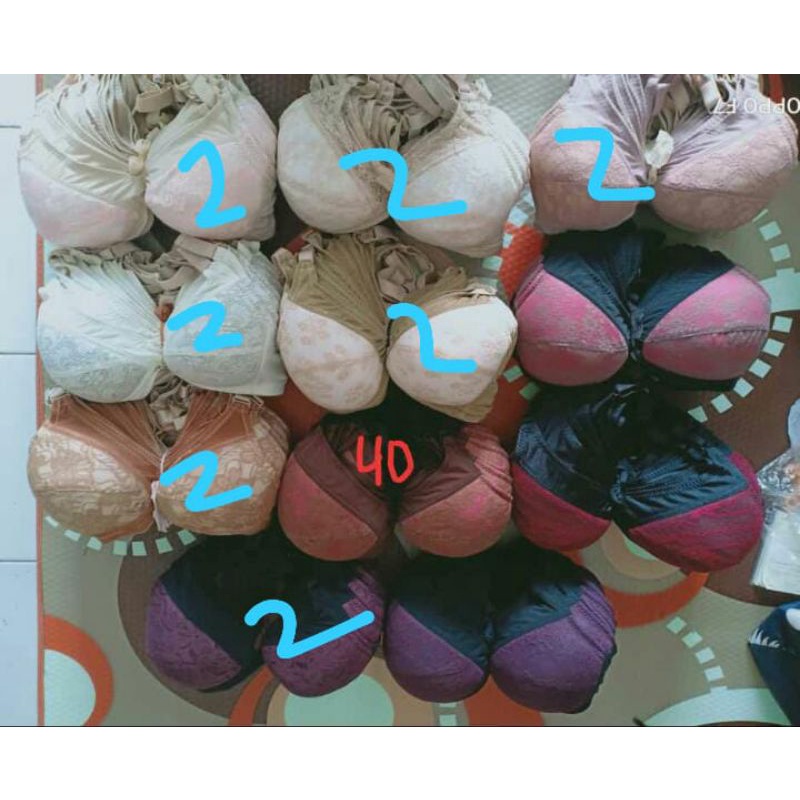 bh Bandung size 40 bh brukat tanpa kawat bh busa tipis bra wanita jumbo