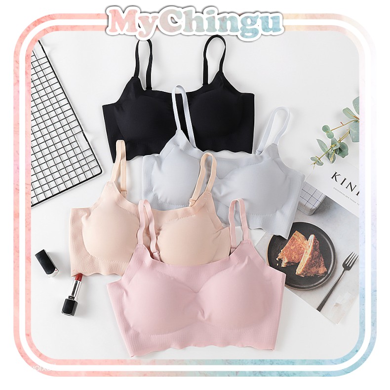 ❀ Chingu ❀ PW084 COD Sport Bra Sexy Seamless Tipis Tidak Terikat,Tidak Nyeplak, Ringan Dan Nyaman