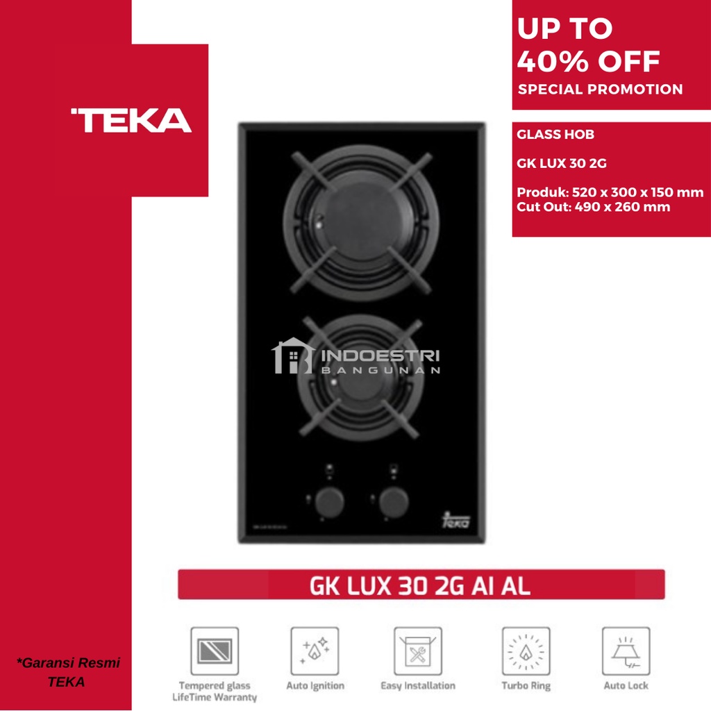 Kompor Tanam 2 Tungku Teka GK LUX 30 2G Kompor Tanam Teka 2 Tungku