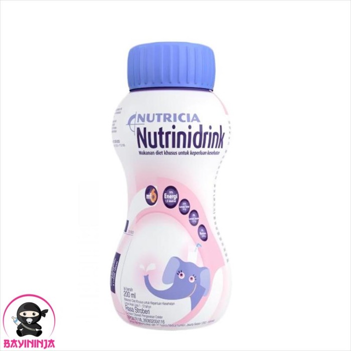 

NUTRINIDRINK 1 to 12 Tahun Stroberi Strawberry 200 ml T-Ninjabayi 01