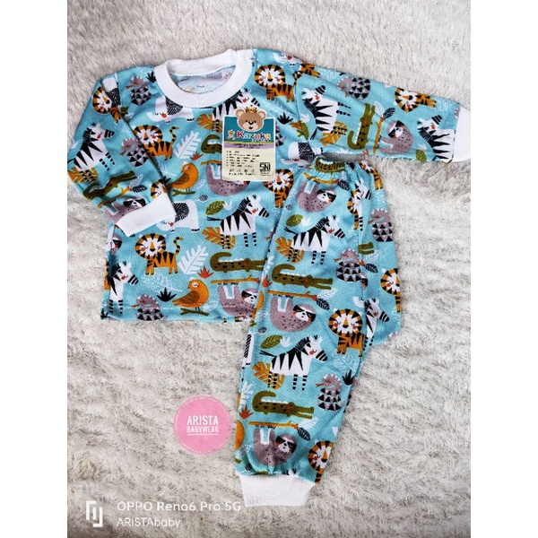 SNI KAZUKA BABY PREMIUM - setelan panjang bayi celana Pampers motif printing animal