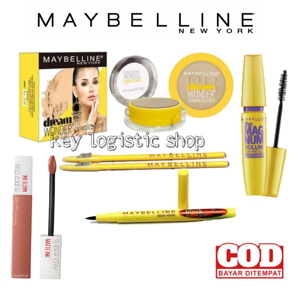 Promo Paket Kosmetik Maybelline 5in1 Lengkap