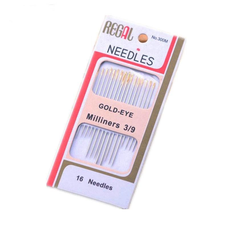 0JARUM JAHIT TANGAN REGAL GOLD EYE MILINERS 3/9 isi 16pcs / REGAL 16 NEEDLES