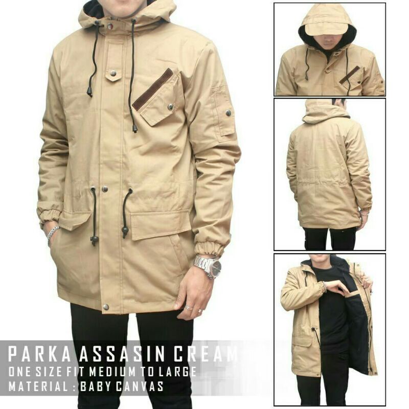 jaket parka assasin bgsr jaket pria