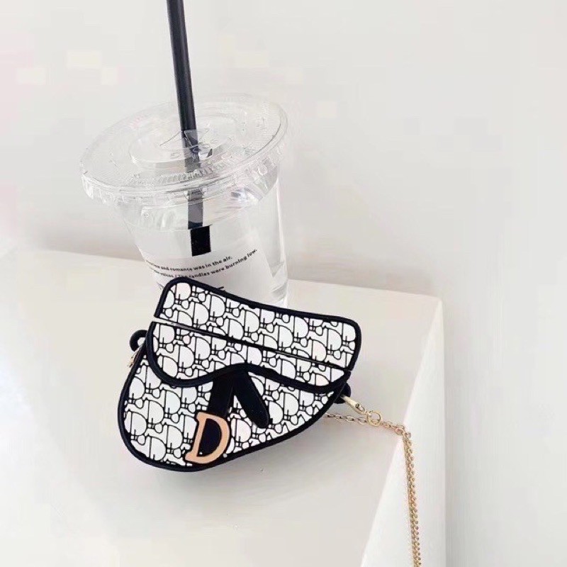 Arlinrani AIRPODS CASE 1 2 3 Pro Christian Dior Saddle Bag Soft Silicon