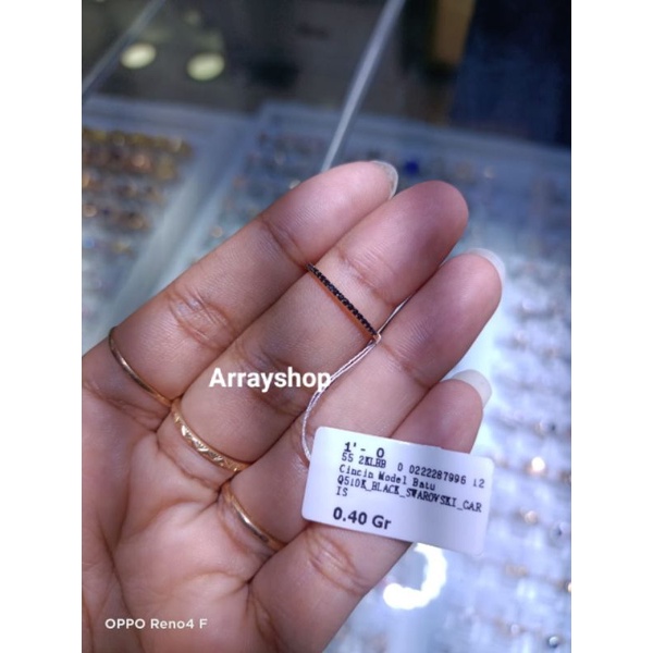 Cincin Batu hitam 0.4gram Semar Nusantara