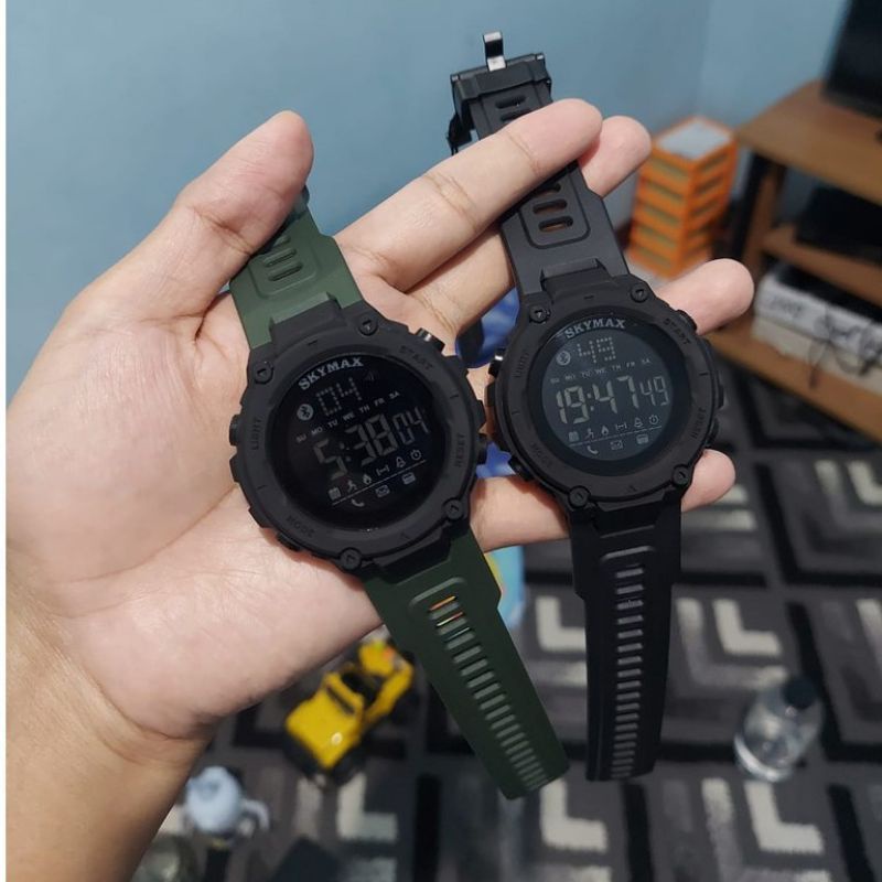SKYMAX Jam Tangan Digital Sport Pria Cowok Original Anti Air Waterproof Sporty Terbaru Tahan Air Branded Standard Militer Keren