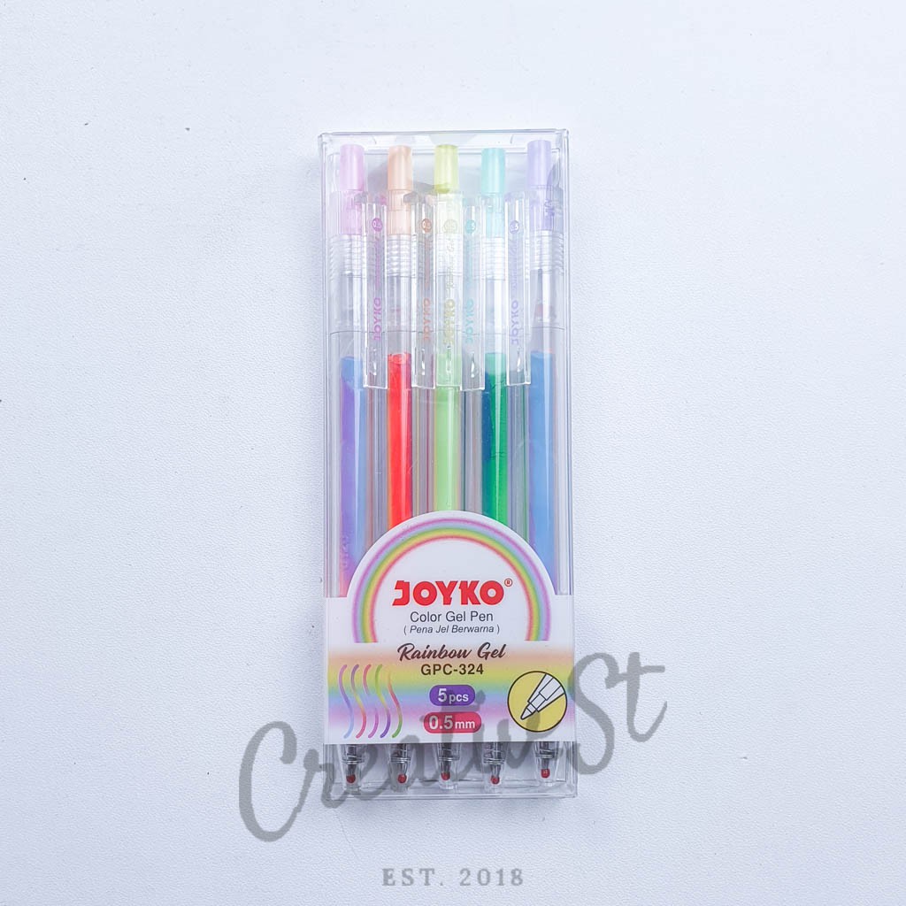 

JOYKO Color Pen Rainbow Colors Gpc-324 Bolpen Warna Warni Pelangi