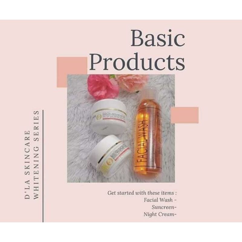 paket basic whitening D'La skincare paket RX/GBN/MW1/LMC