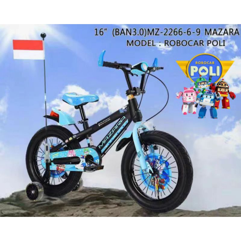 Sepeda BMX 18 inch Merk Mazara 2266-6-9 Robocar Poli