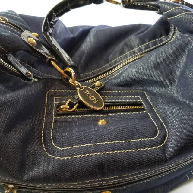 PRELOVED - Tods Bag Denim Blue. ex Pemakaian Pribadi. SIAP COD